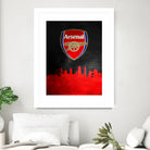 Arsenal FC Skyline by Adrian Baldovino on GIANT ART - red vector illustration