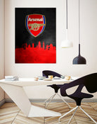 Arsenal FC Skyline by Adrian Baldovino on GIANT ART - red vector illustration