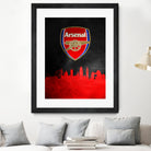 Arsenal FC Skyline by Adrian Baldovino on GIANT ART - red vector illustration