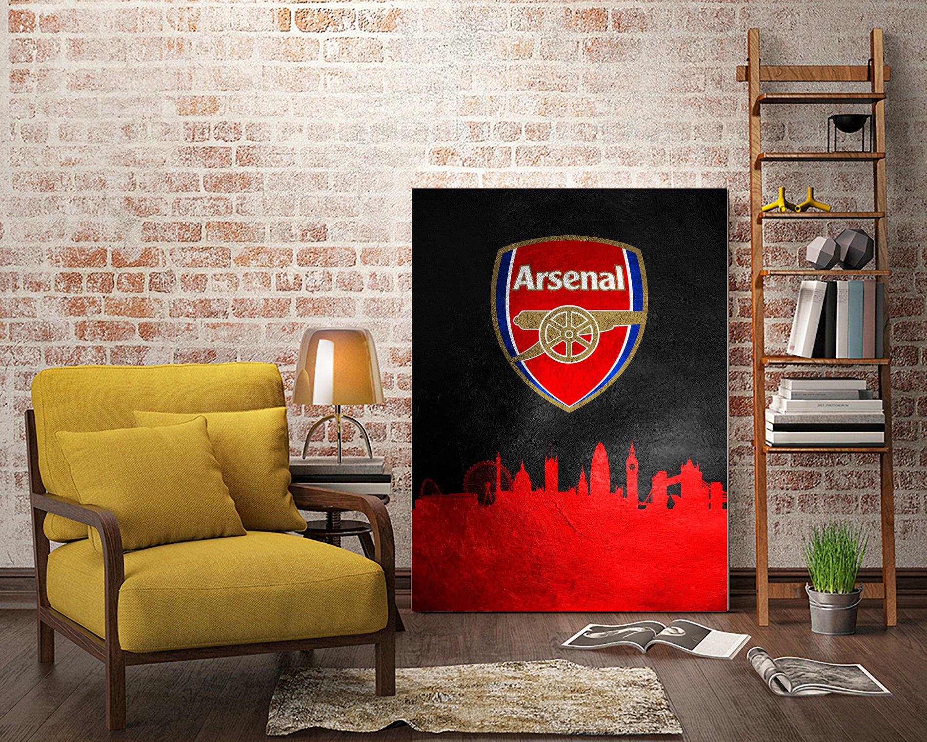 Arsenal FC Skyline by Adrian Baldovino on GIANT ART - red vector illustration