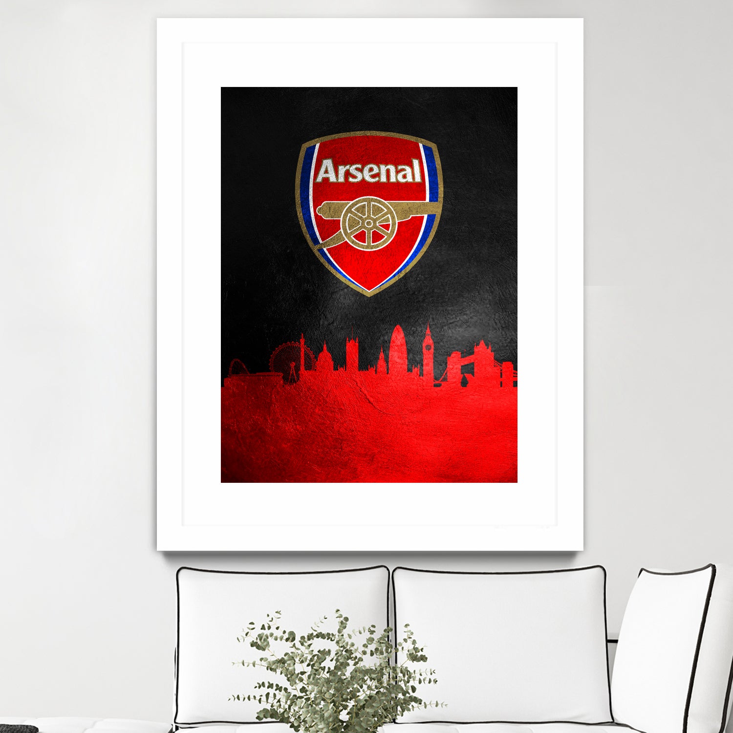 Arsenal FC Skyline by Adrian Baldovino on GIANT ART - red vector illustration