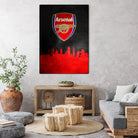 Arsenal FC Skyline by Adrian Baldovino on GIANT ART - red vector illustration