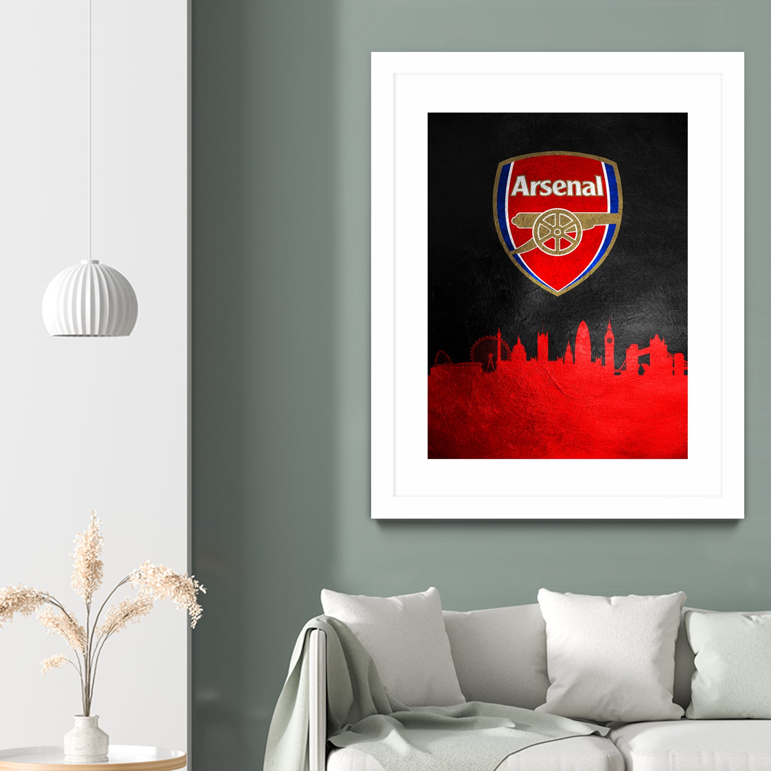 Arsenal FC Skyline by Adrian Baldovino on GIANT ART - red vector illustration