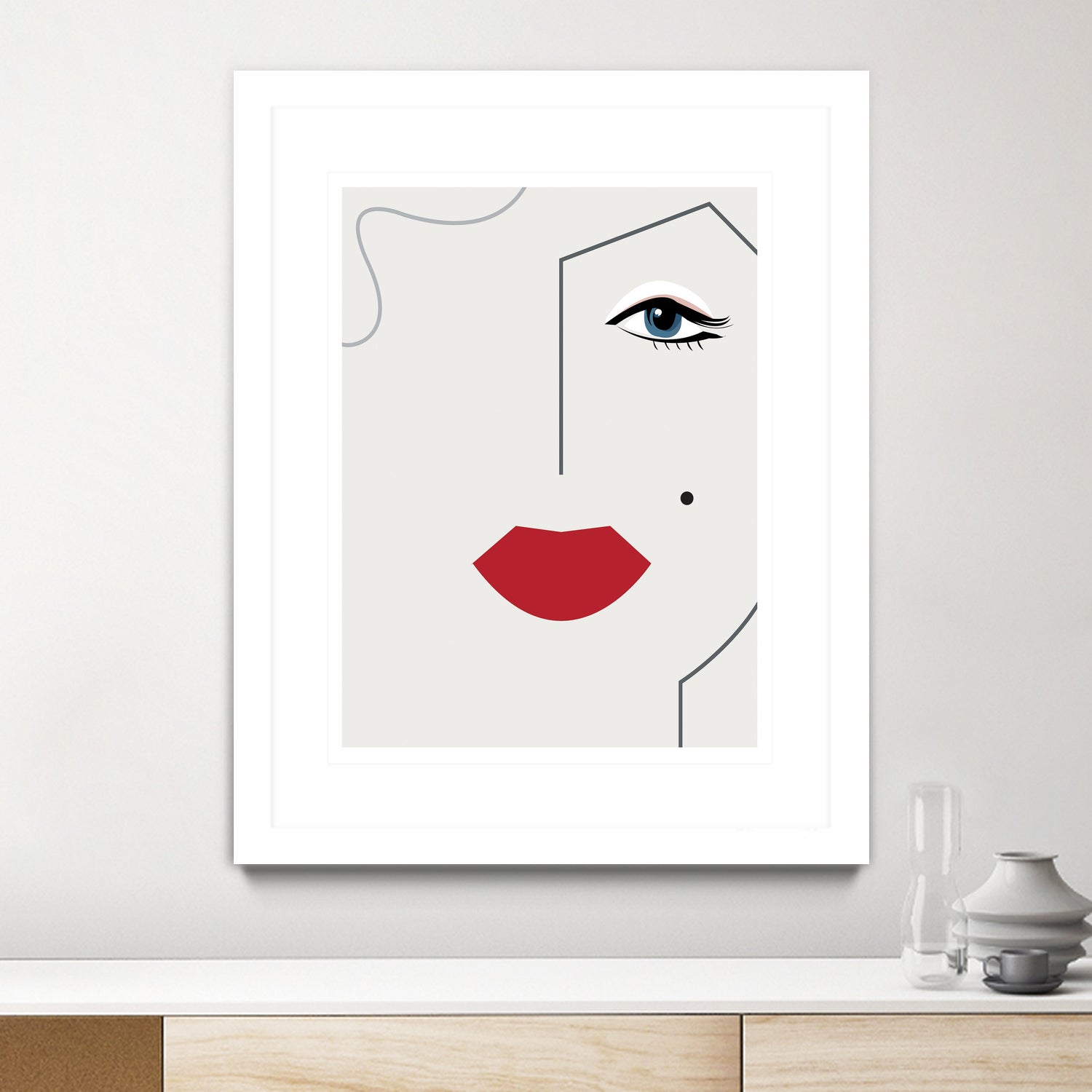 Marilyn Monroe by Camilla Victoria Szilagyi on GIANT ART - red digital drawing