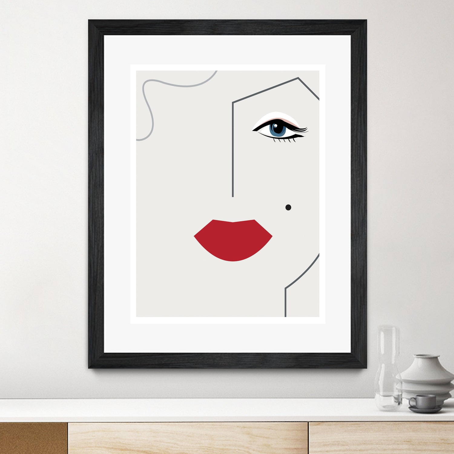 Marilyn Monroe by Camilla Victoria Szilagyi on GIANT ART - red digital drawing