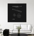 Baseball Bat Patent - Black by Finlay McNevin on GIANT ART - black typography