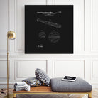 Baseball Bat Patent - Black by Finlay McNevin on GIANT ART - black typography