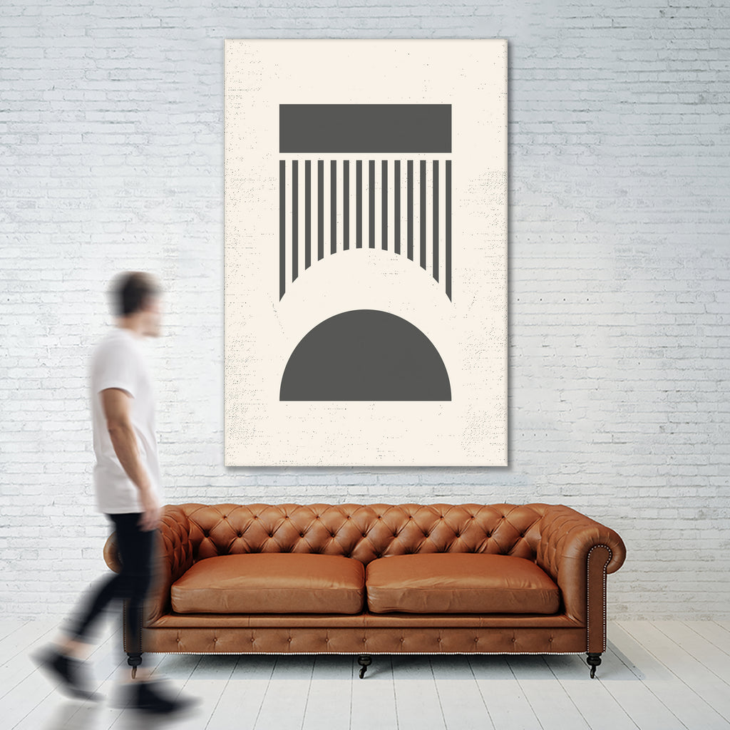 Mid Century Modern Geometry 01 by Studio North on GIANT ART - black digital drawing