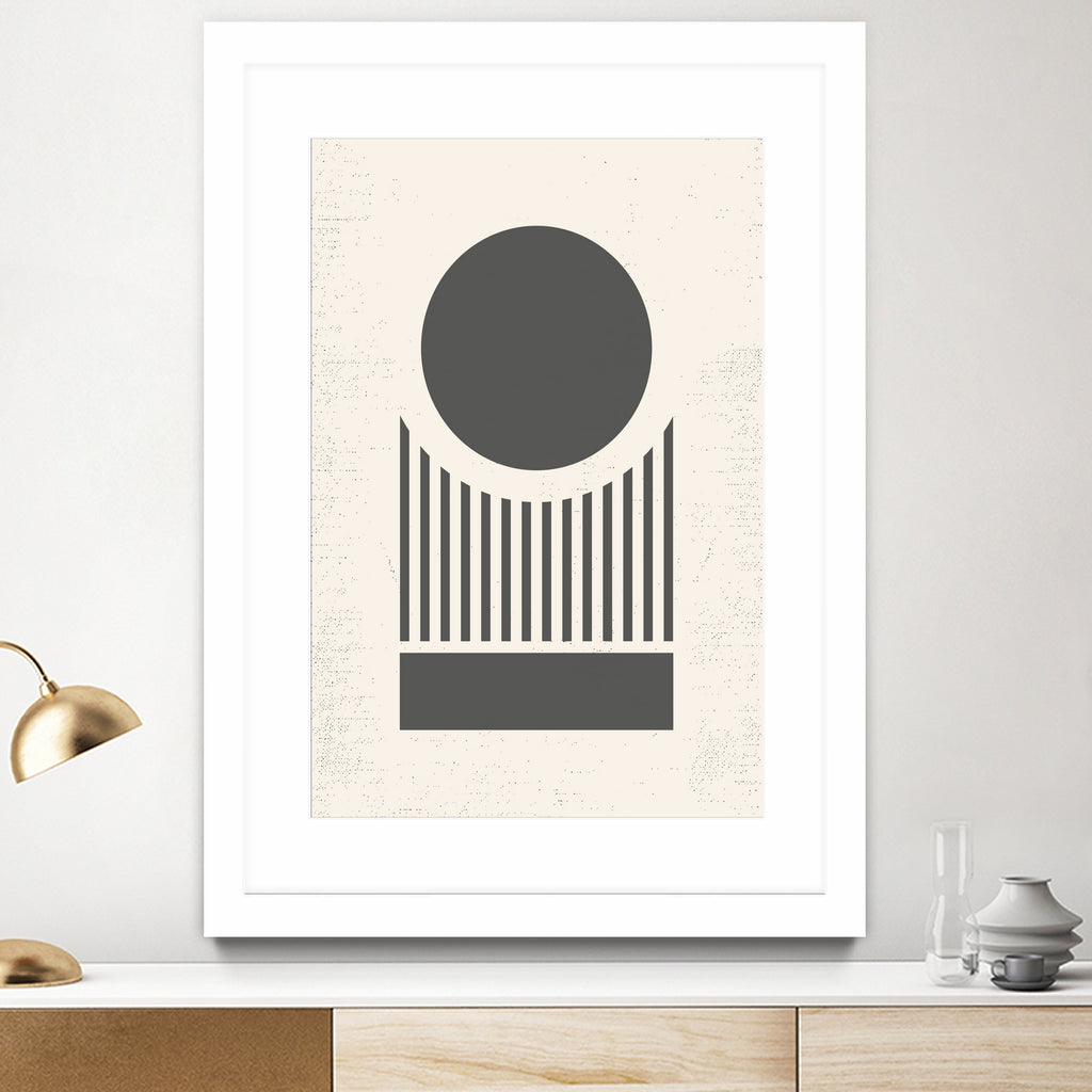 Mid Century Modern Geometry 02 by Studio North on GIANT ART - black digital drawing