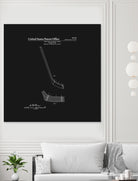 Hockey Stick Patent - Black by Finlay McNevin on GIANT ART - black typography