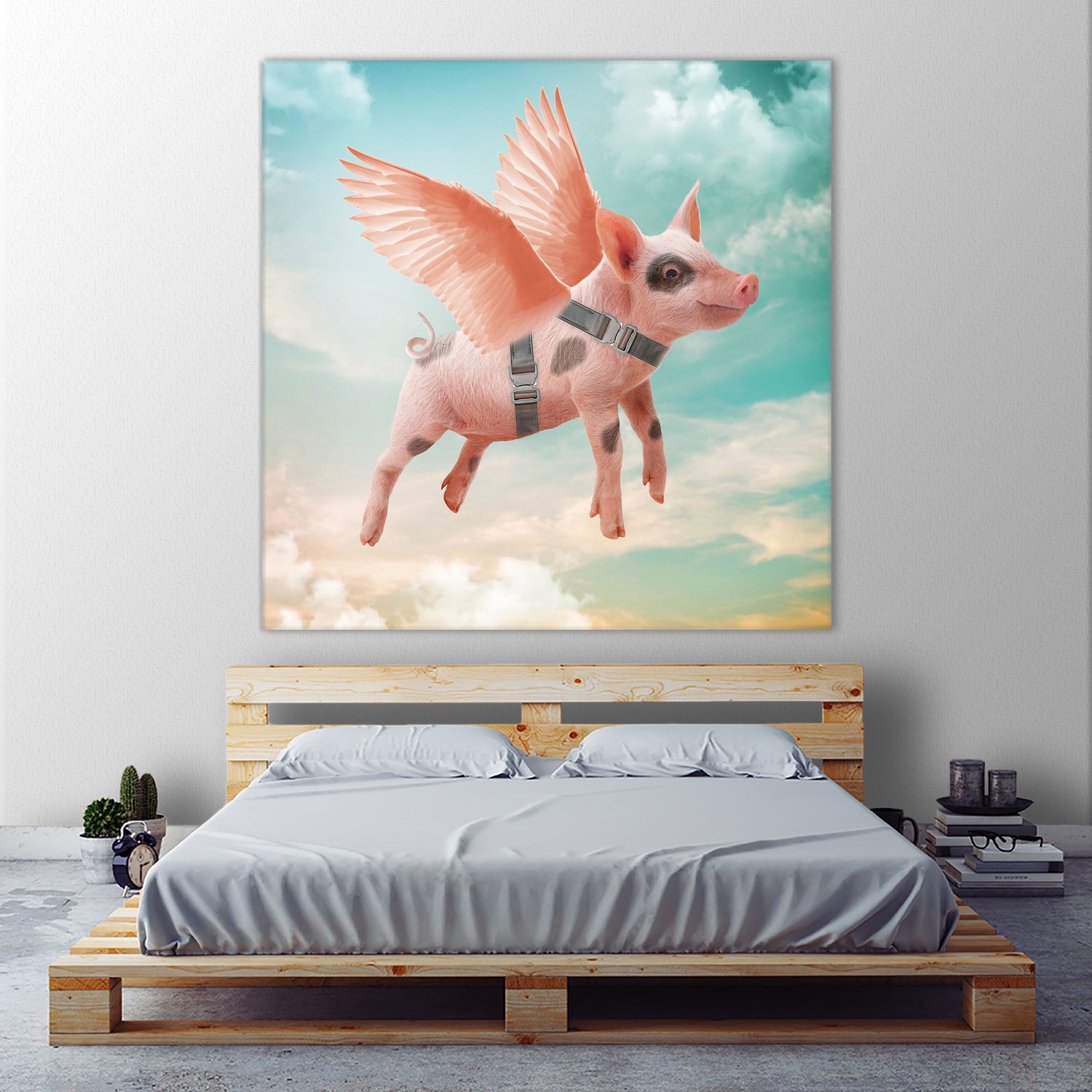 Little pig Can Fly by Vin Zzep on GIANT ART - white photo illustration