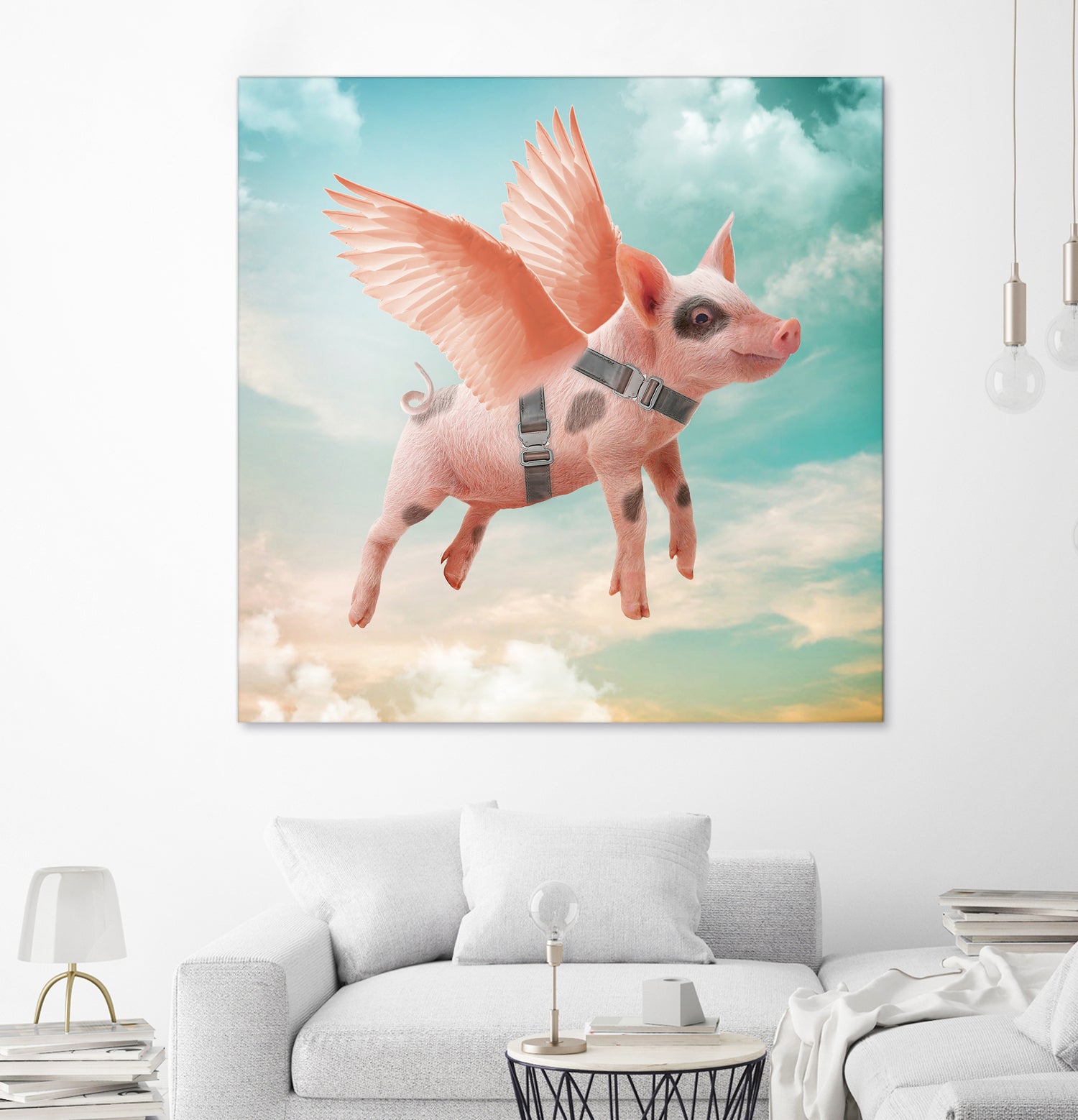 Little pig Can Fly by Vin Zzep on GIANT ART - white photo illustration