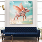 Little pig Can Fly by Vin Zzep on GIANT ART - white photo illustration