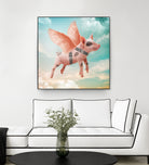 Little pig Can Fly by Vin Zzep on GIANT ART - white photo illustration