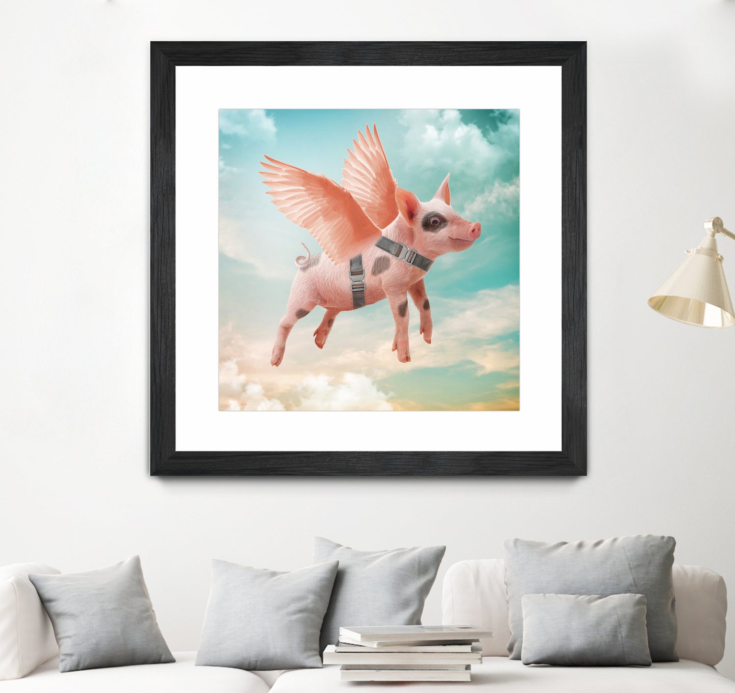 Little pig Can Fly by Vin Zzep on GIANT ART - white photo illustration