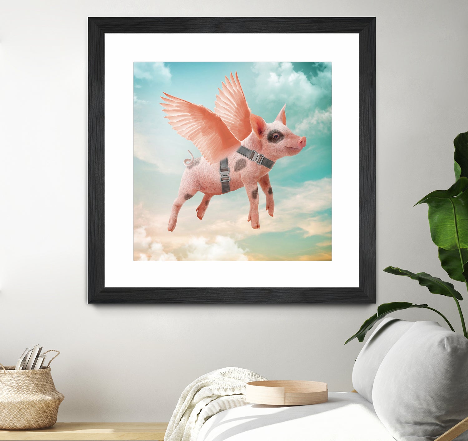 Little pig Can Fly by Vin Zzep on GIANT ART - white photo illustration