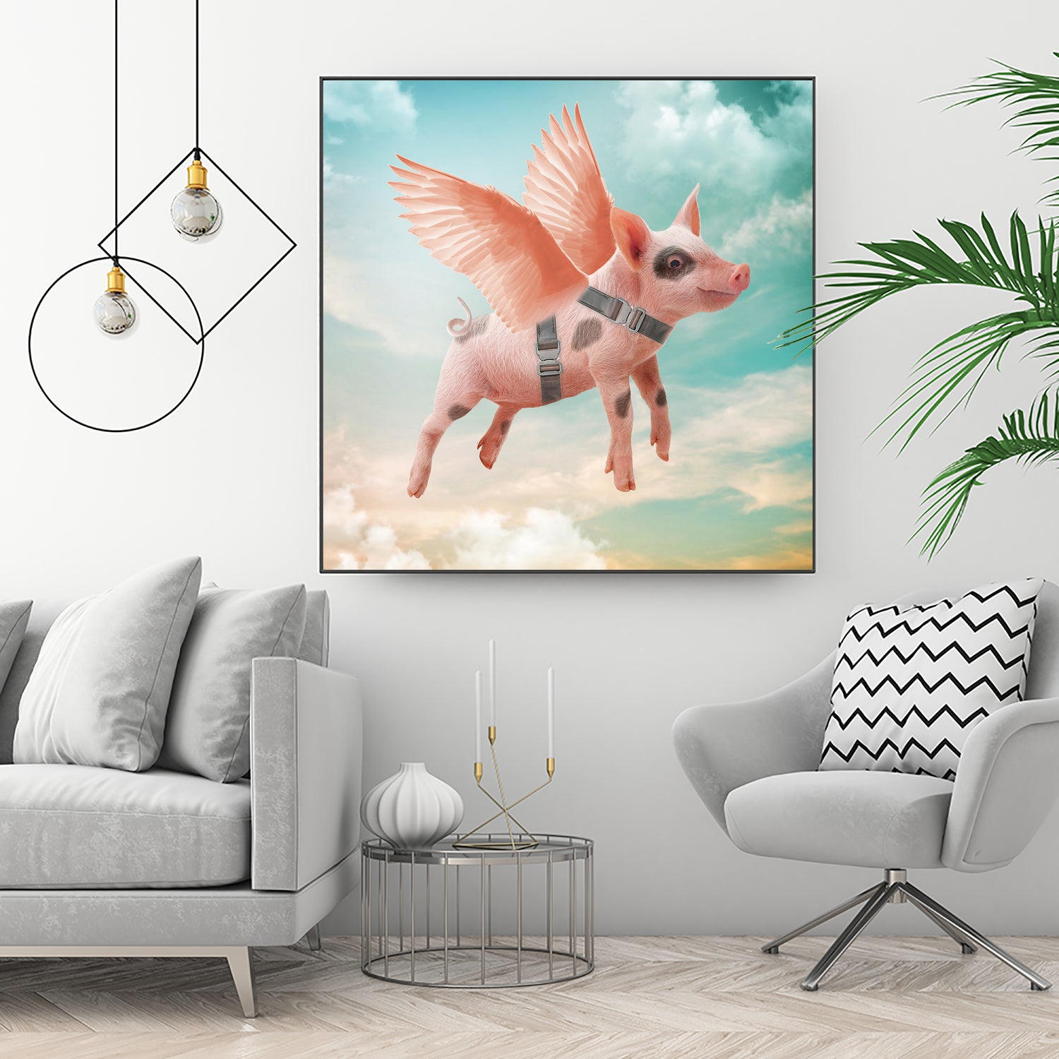 Little pig Can Fly by Vin Zzep on GIANT ART - white photo illustration