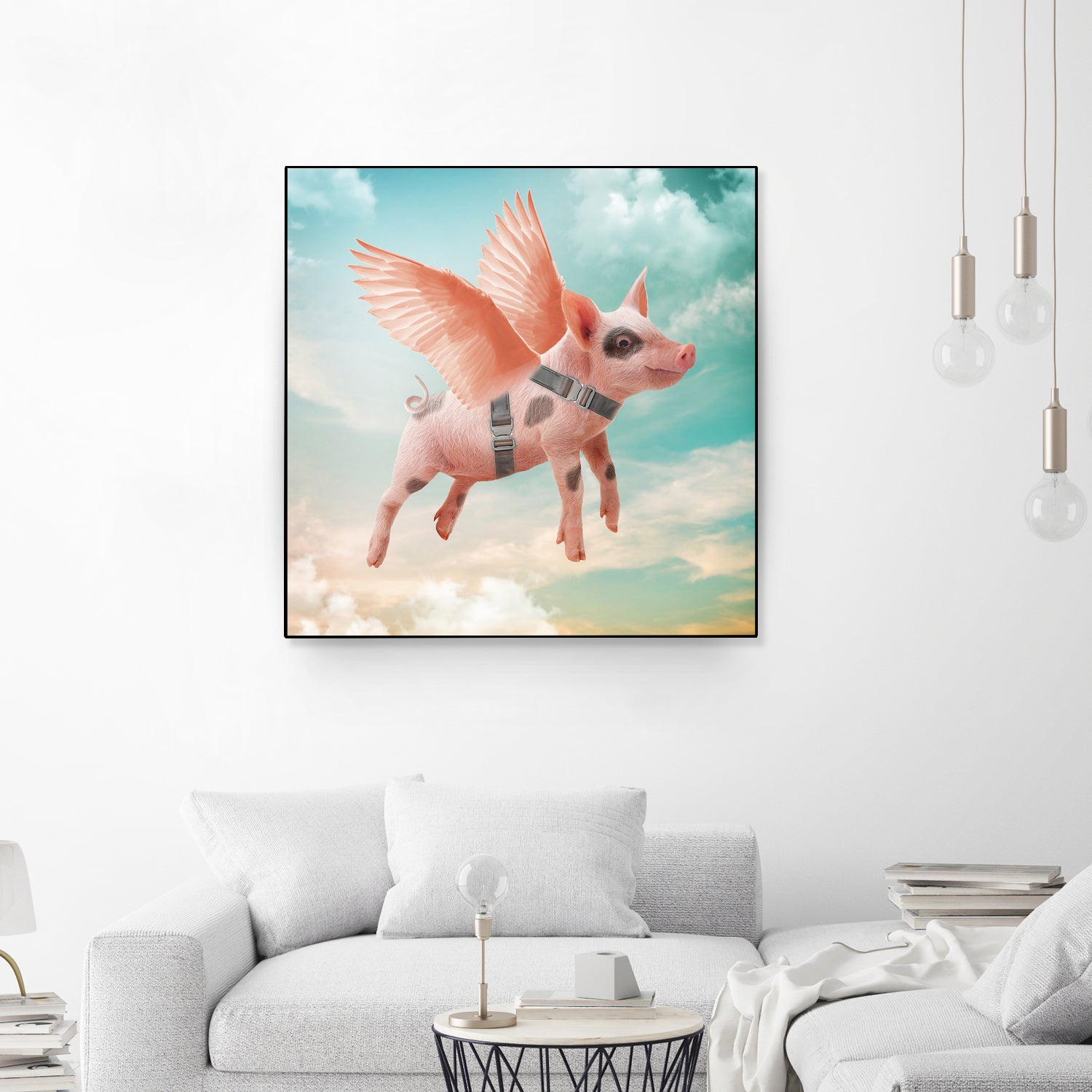 Little pig Can Fly by Vin Zzep on GIANT ART - white photo illustration