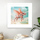 Little pig Can Fly by Vin Zzep on GIANT ART - white photo illustration