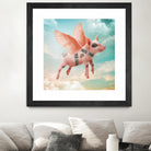 Little pig Can Fly by Vin Zzep on GIANT ART - white photo illustration