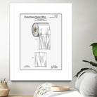 Toilet Paper Roll Patent by Finlay McNevin on GIANT ART - white typography