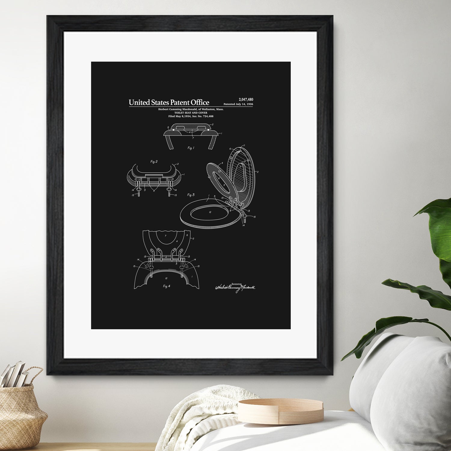 Toilet Seat and Cover Patent - Black by Finlay McNevin on GIANT ART - black typography