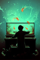 Le Pianoquarium by Cyril Rolando on GIANT ART - green digital painting