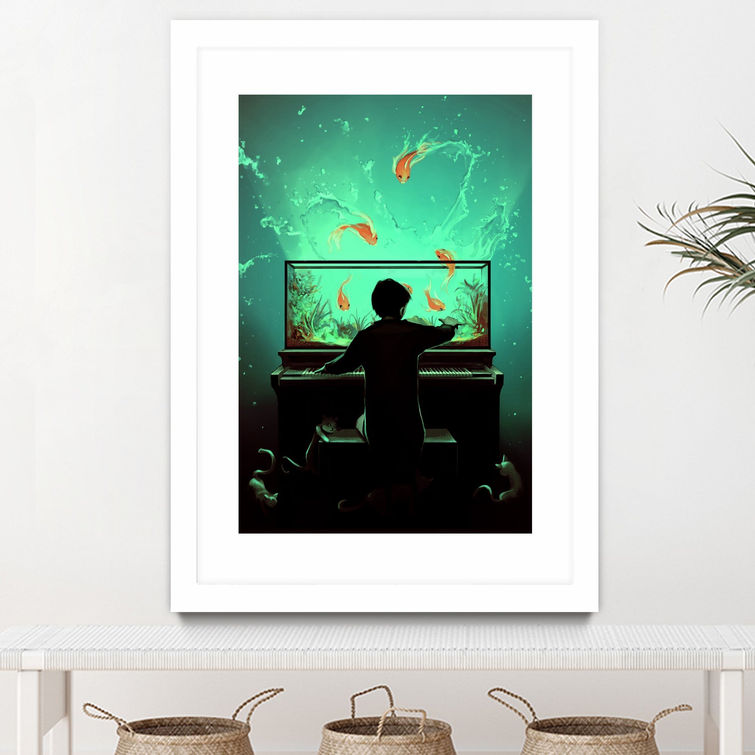 Le Pianoquarium by Cyril Rolando on GIANT ART - green digital painting