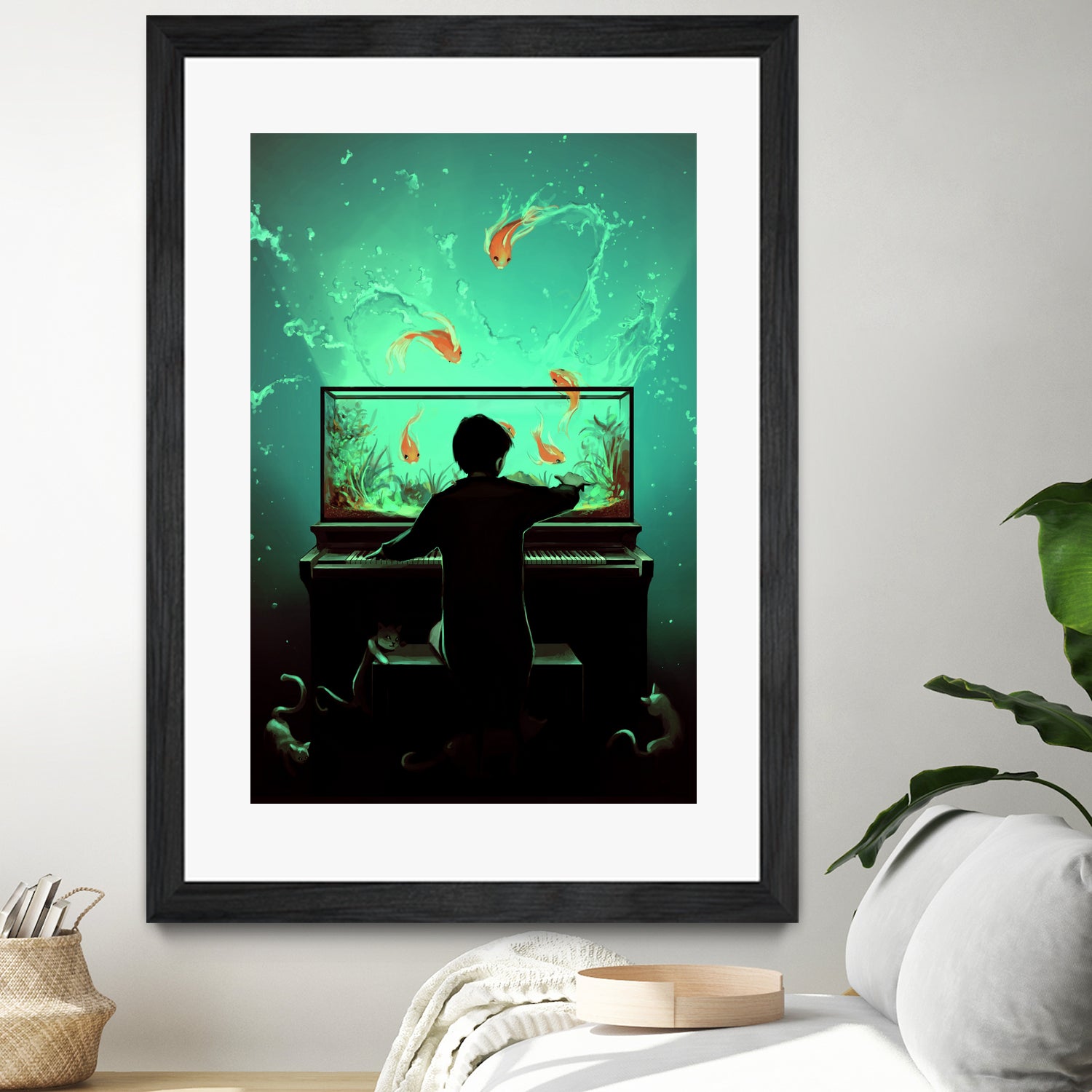 Le Pianoquarium by Cyril Rolando on GIANT ART - green digital painting