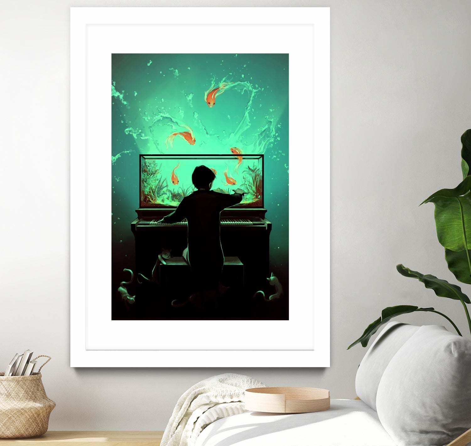 Le Pianoquarium by Cyril Rolando on GIANT ART - green digital painting