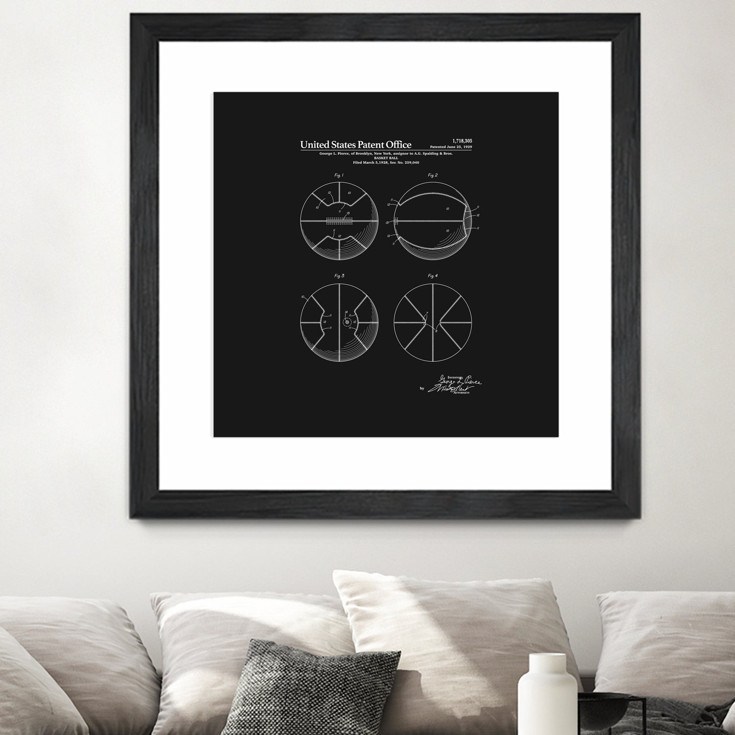 Basketball Patent - Black by Finlay McNevin on GIANT ART - black typography