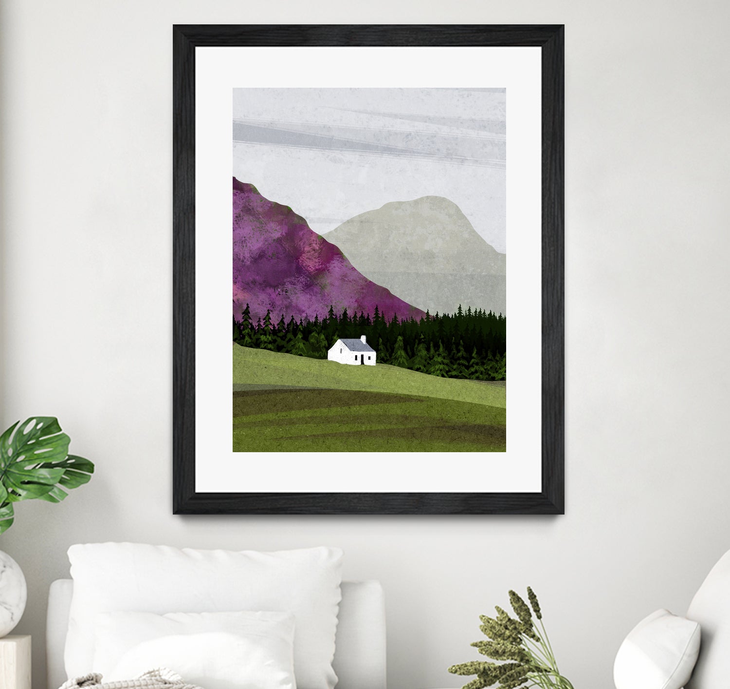 scottish landscape by Katherine Blower on GIANT ART - gray digital painting