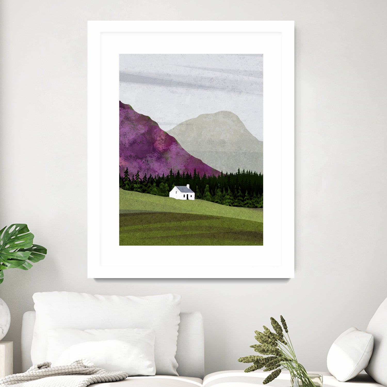 scottish landscape by Katherine Blower on GIANT ART - gray digital painting