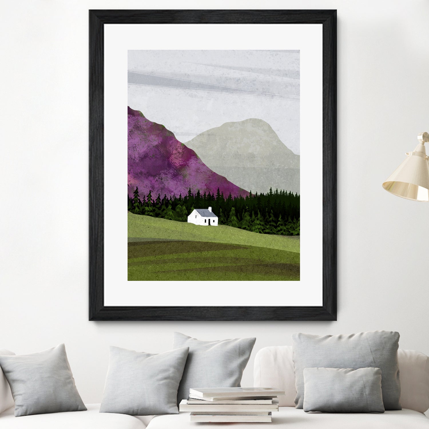 scottish landscape by Katherine Blower on GIANT ART - gray digital painting