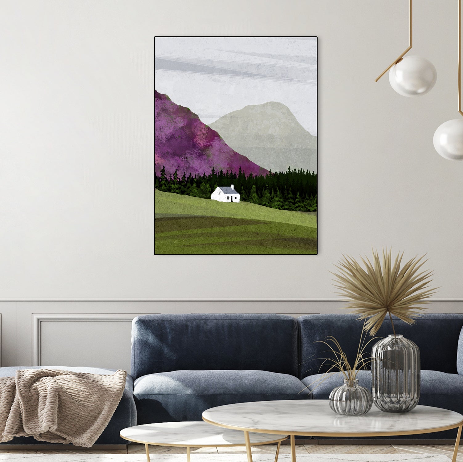 scottish landscape by Katherine Blower on GIANT ART - gray digital painting