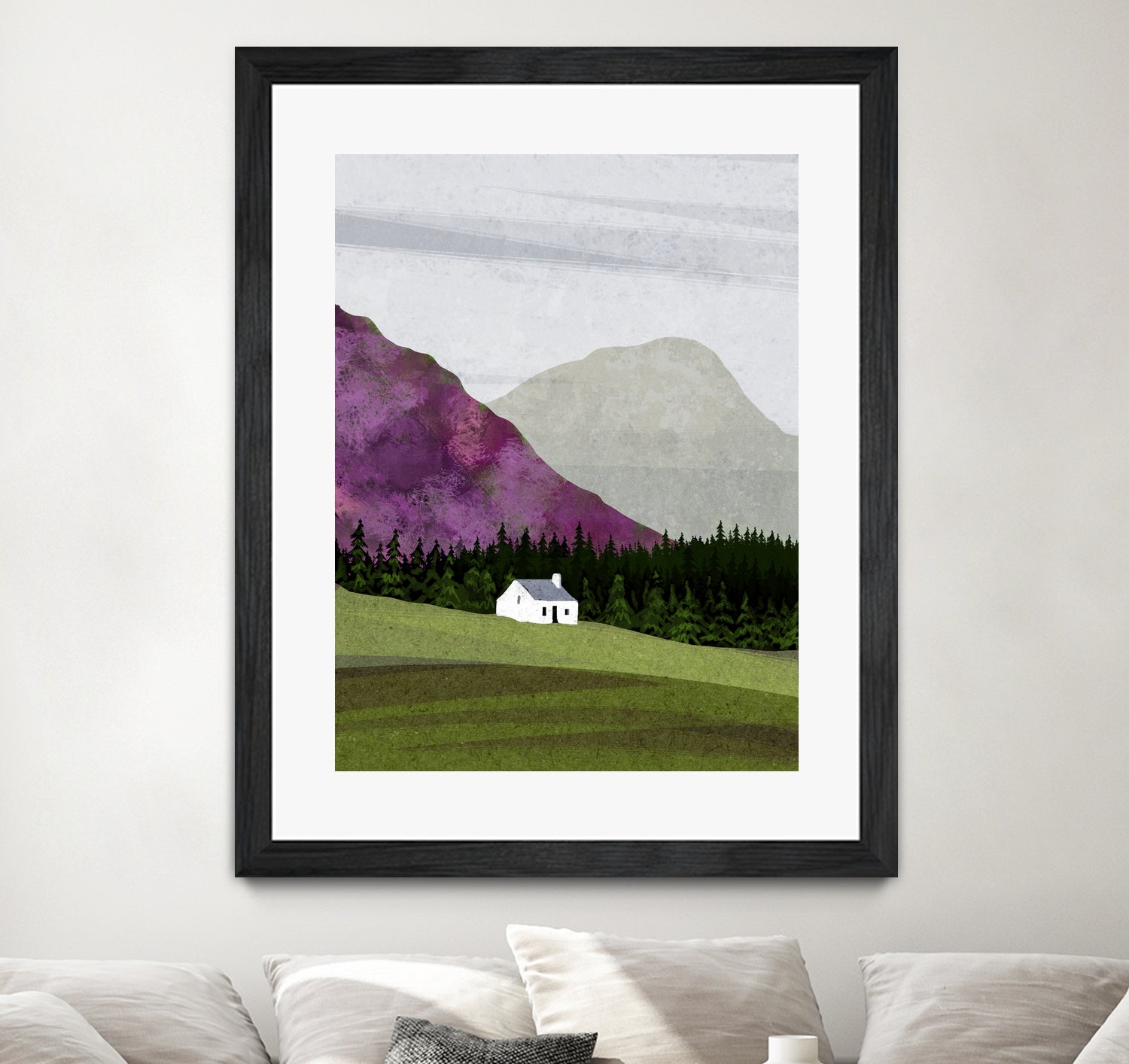 scottish landscape by Katherine Blower on GIANT ART - gray digital painting