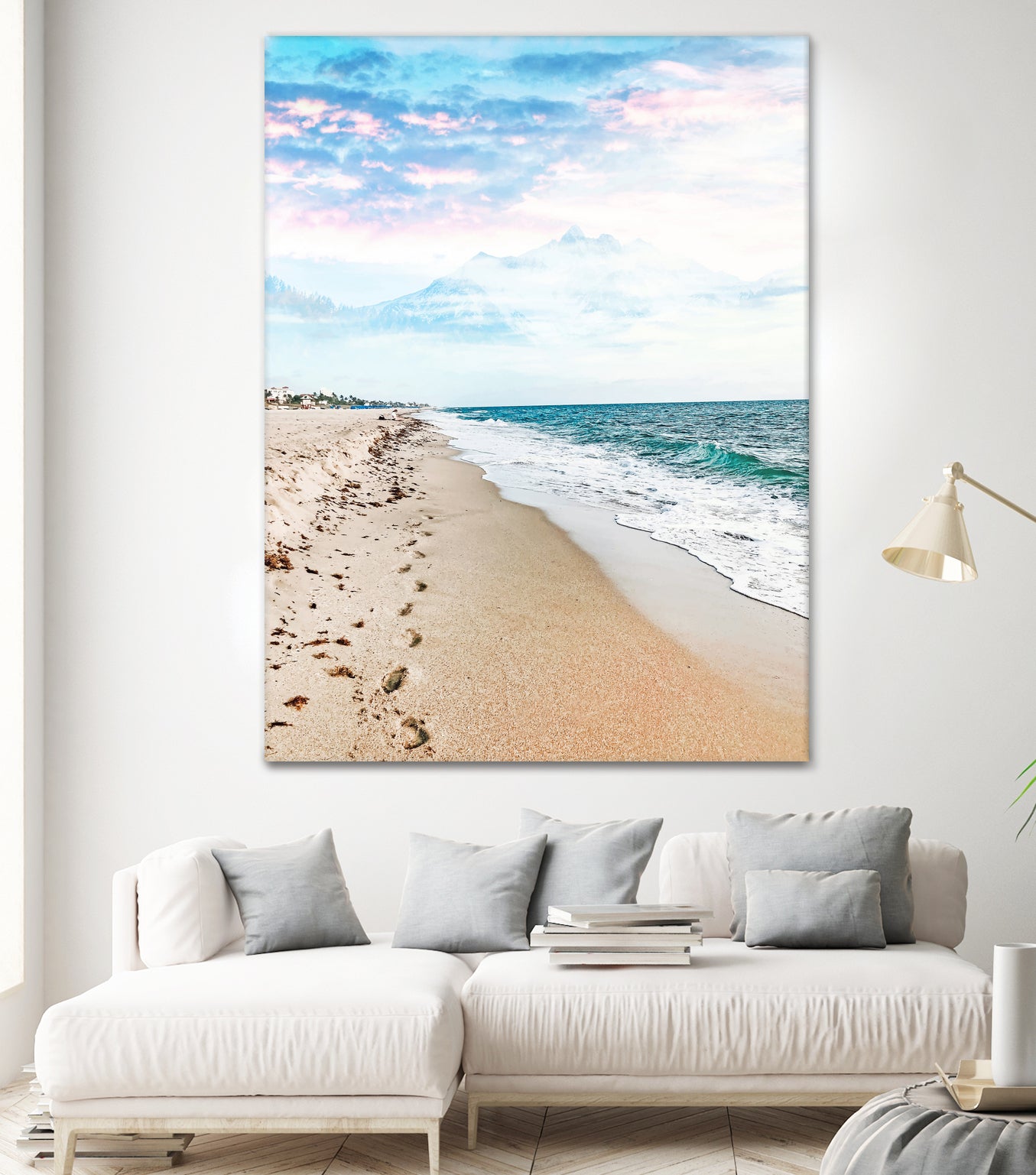 A Walk On The Beach by Uma Gokhale on GIANT ART - blue photo illustration