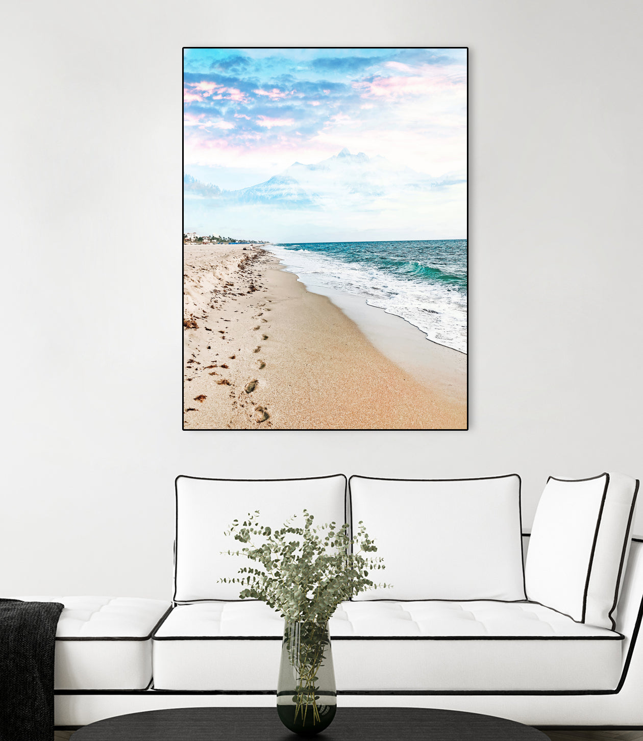 A Walk On The Beach by Uma Gokhale on GIANT ART - blue photo illustration