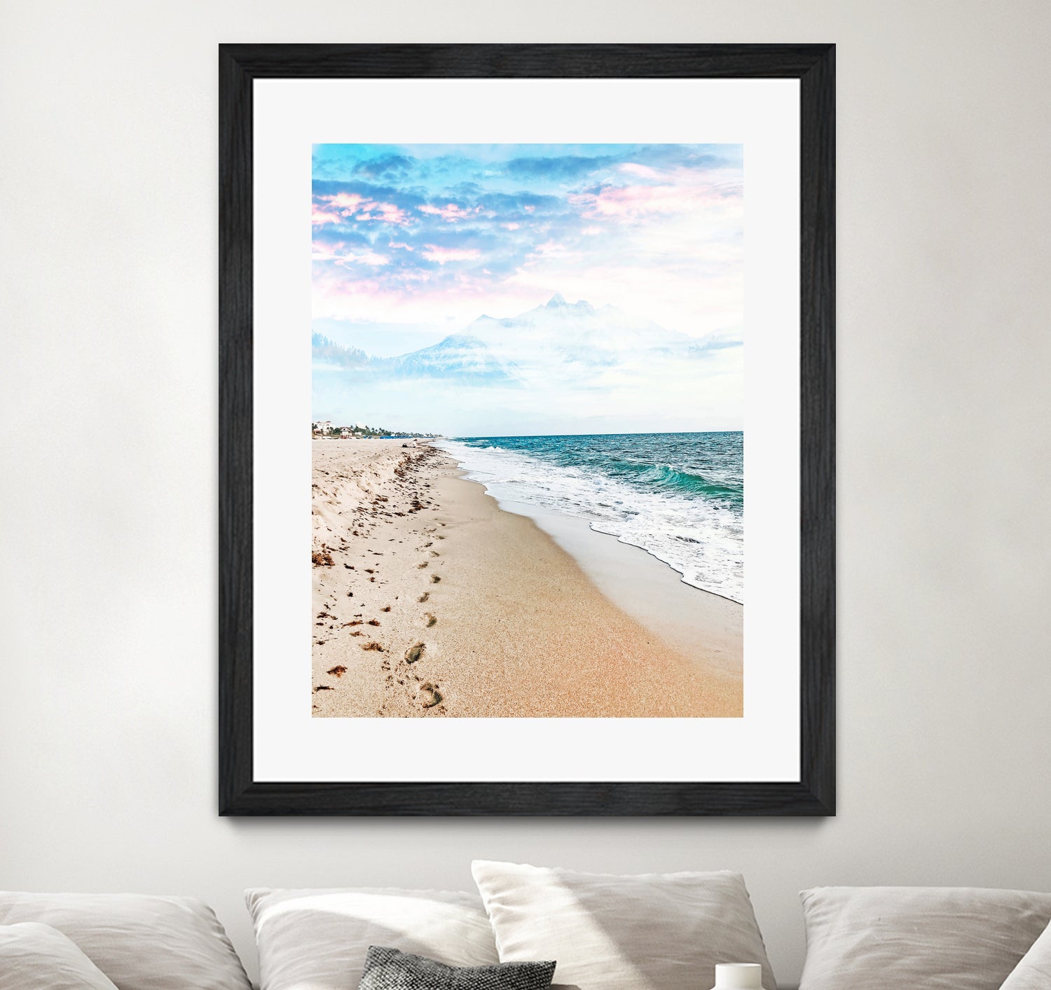 A Walk On The Beach by Uma Gokhale on GIANT ART - blue photo illustration