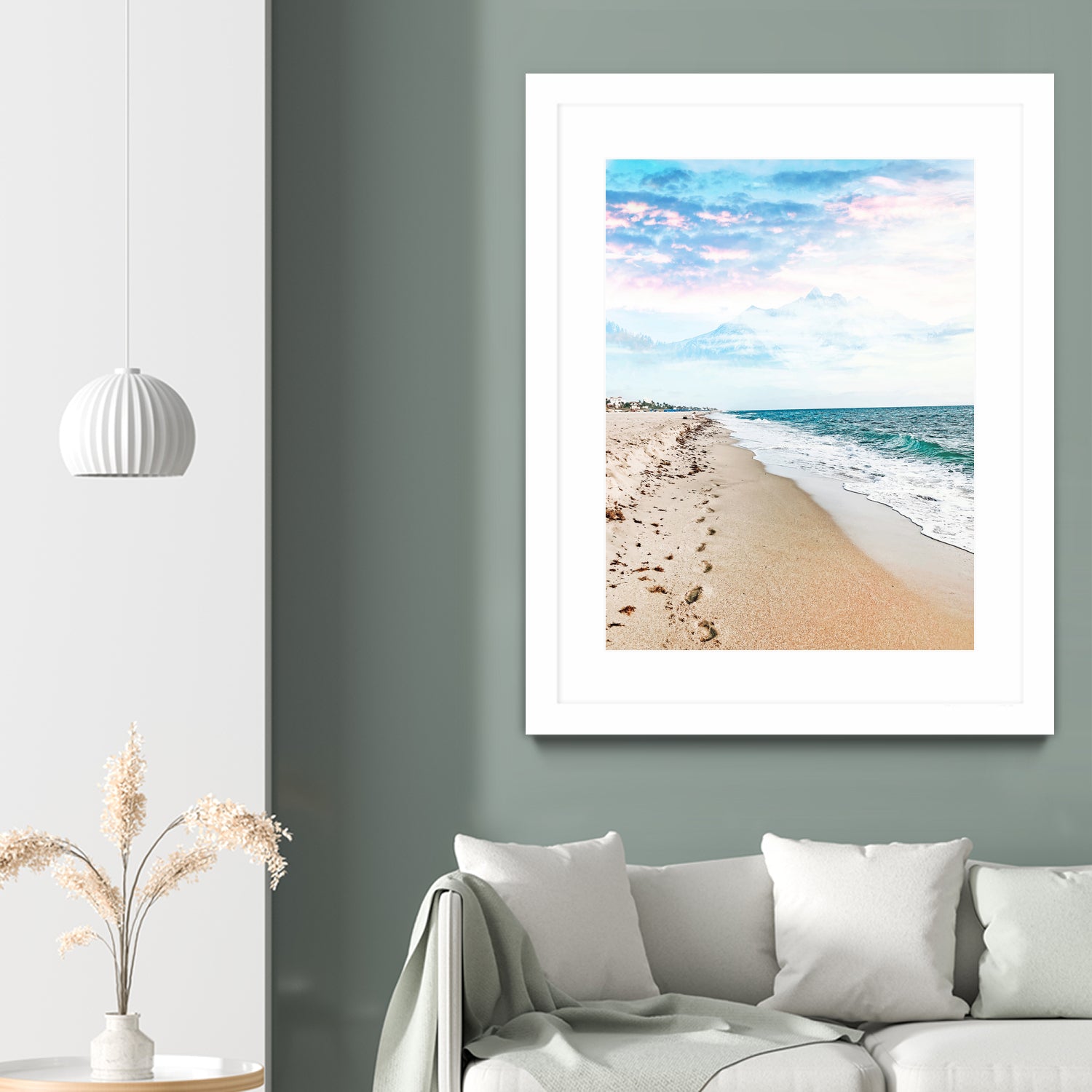 A Walk On The Beach by Uma Gokhale on GIANT ART - blue photo illustration