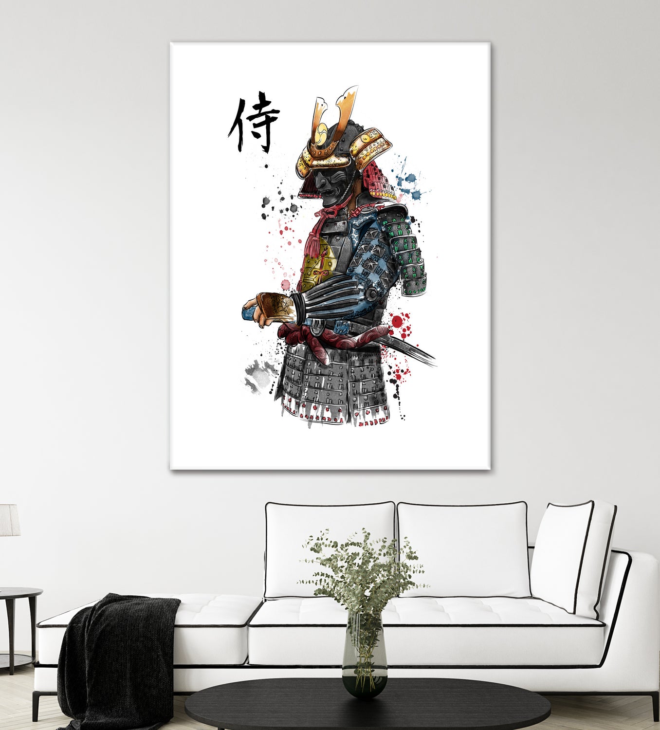 Samurai watercolor by Antonio Camarena on GIANT ART - white digital painting