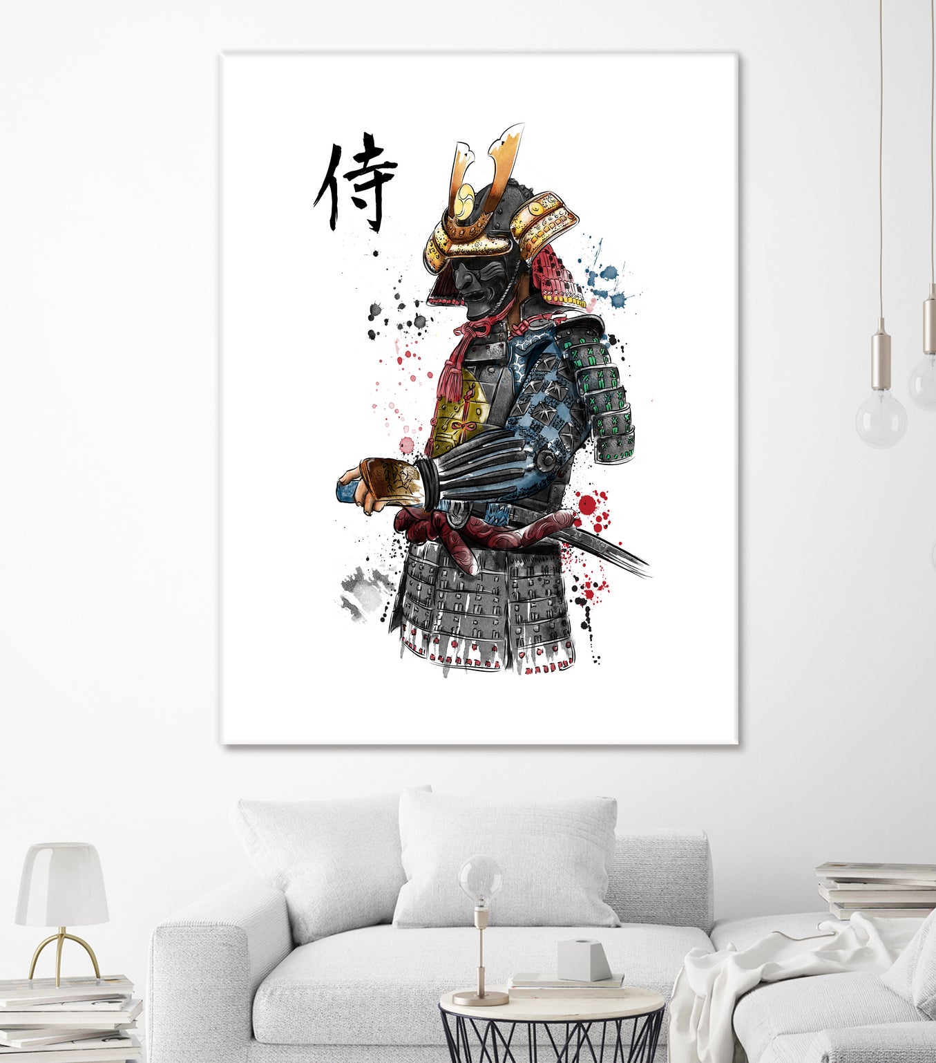 Samurai watercolor by Antonio Camarena on GIANT ART - white digital painting