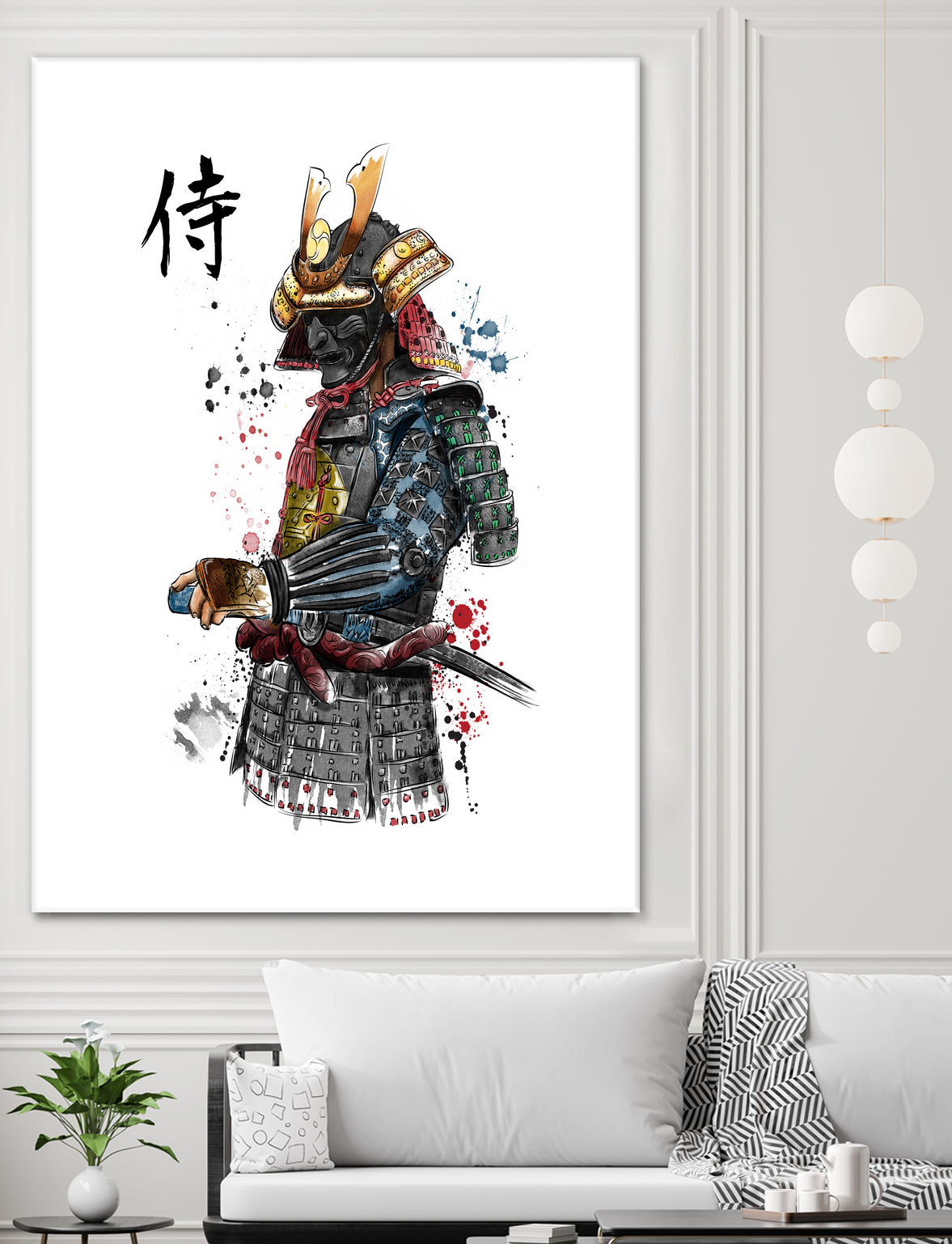 Samurai watercolor by Antonio Camarena on GIANT ART - white digital painting