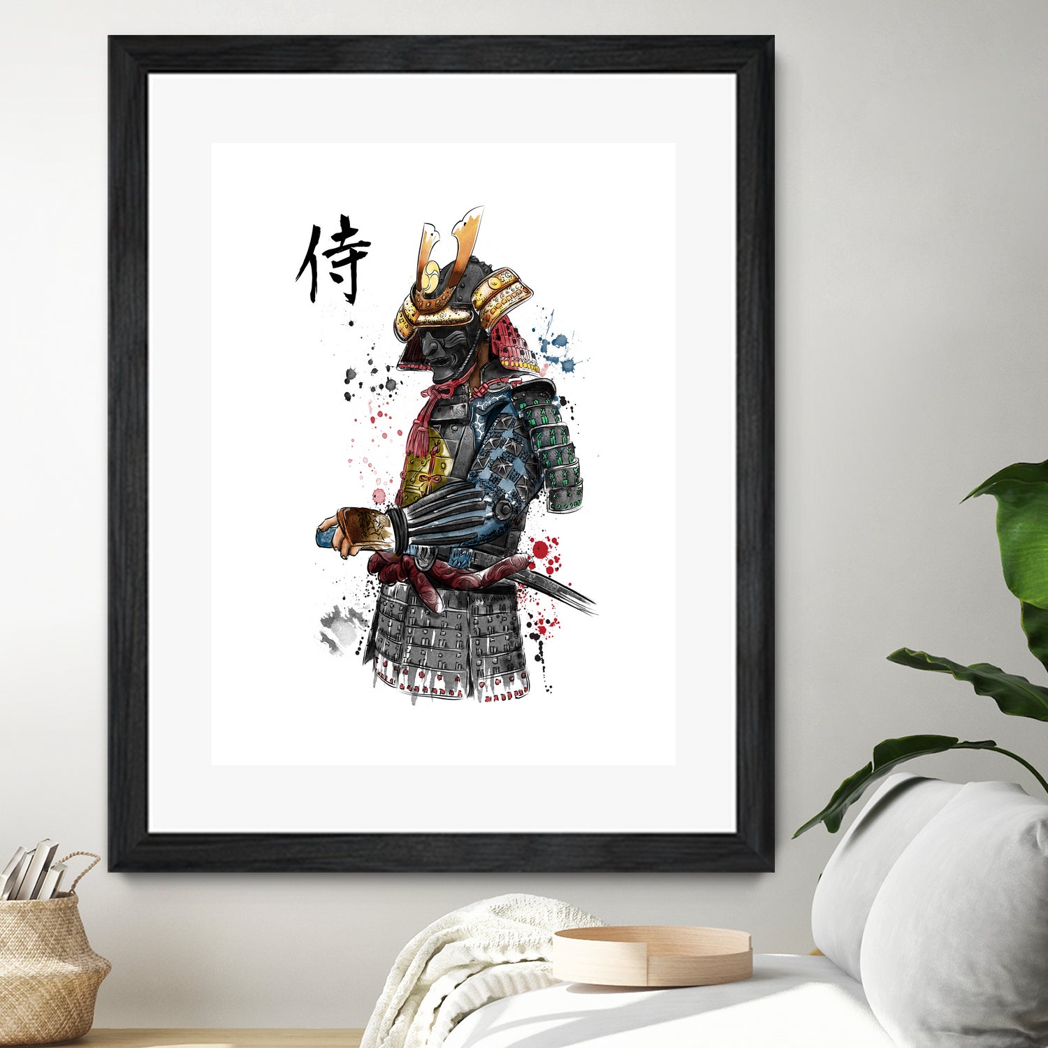 Samurai watercolor by Antonio Camarena on GIANT ART - white digital painting