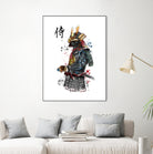 Samurai watercolor by Antonio Camarena on GIANT ART - white digital painting