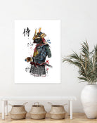 Samurai watercolor by Antonio Camarena on GIANT ART - white digital painting
