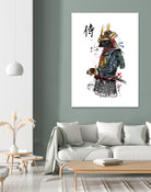 Samurai watercolor by Antonio Camarena on GIANT ART - white digital painting