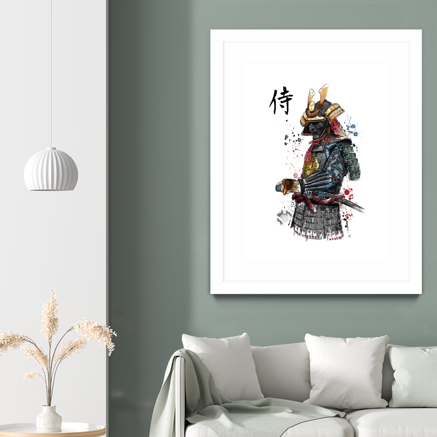 Samurai watercolor by Antonio Camarena on GIANT ART - white digital painting