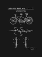 Tandem Bicycle Patent - Black by Finlay McNevin on GIANT ART - black typography