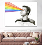 Geordi Sees the Rainbow by Olga Shvartsur on GIANT ART - black mixed media